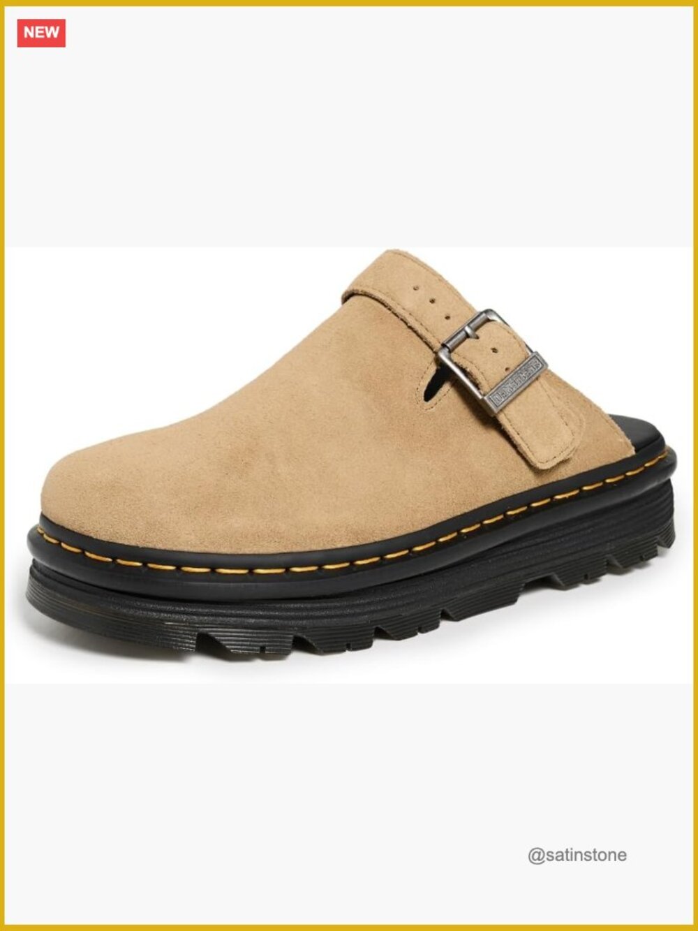 E.H. Suede Goodyear Welted Mule with Platform Heel